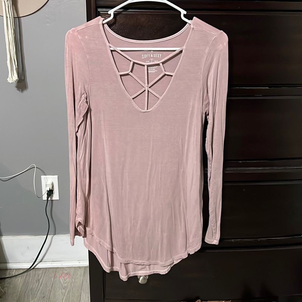 American Eagle Outfitters long sleeve “soft $ sexy T”, size small